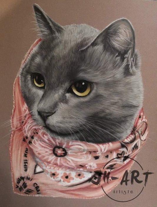 PASTEL portrait animalier 18x24cm